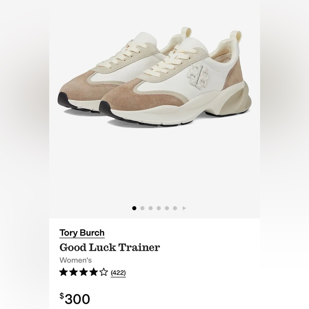 Tory Burch Women’s Good Luck Trainer - White and Nude